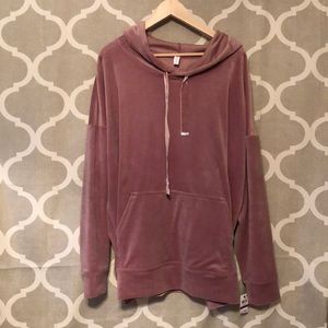 Ideology Velour Drop Shoulder Hoodie